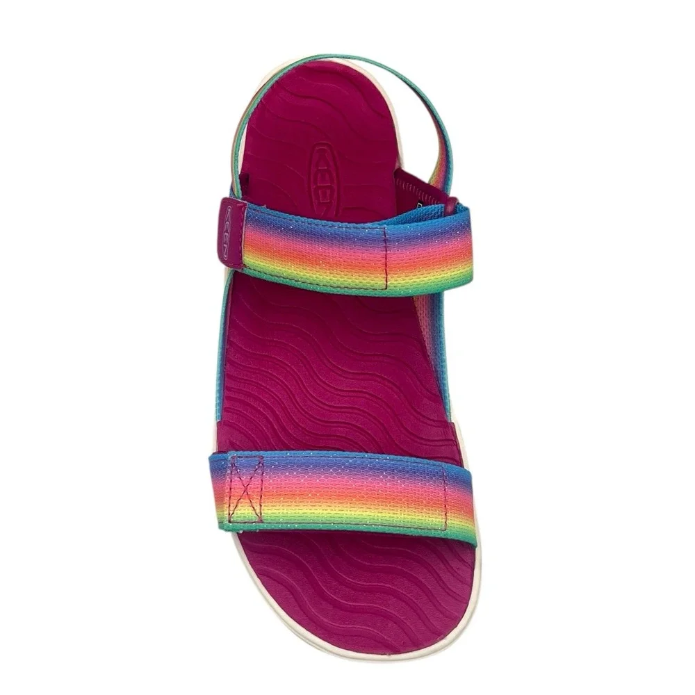 KEEN Youth Girls Elle Backstrap Sandal Size 7/Women's Size 9 Rainbow Adjustable